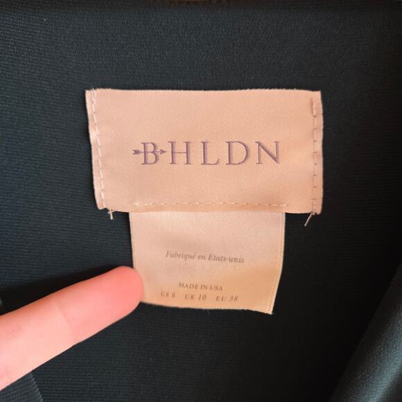 Anthropologie BHLDN Mendoza Dress Emerald Green NWT 6 Bridesmaid Homecoming - Picture 4 of 10